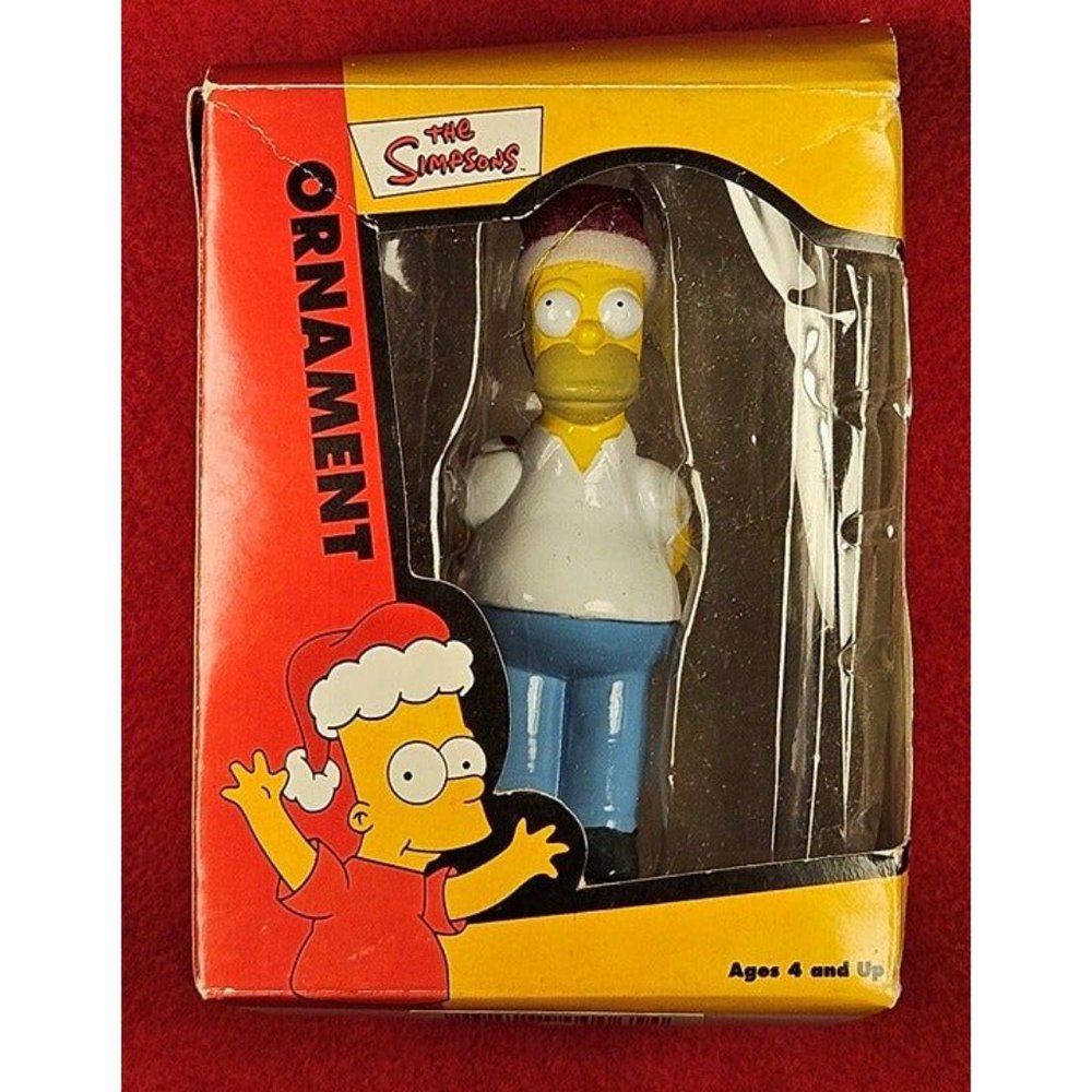 The Simpsons Christmas Ornament - Homer with Candy Canes‎ Behind Back - NIB